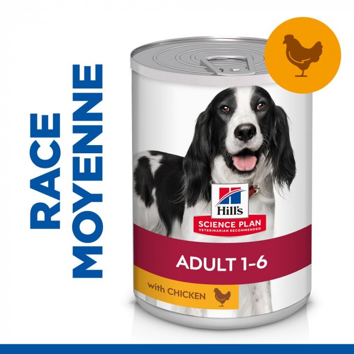 HILL'S Science Plan All Breed Adult en Boîtes au Poulet ou au Boeuf - Pâtée pour chien
