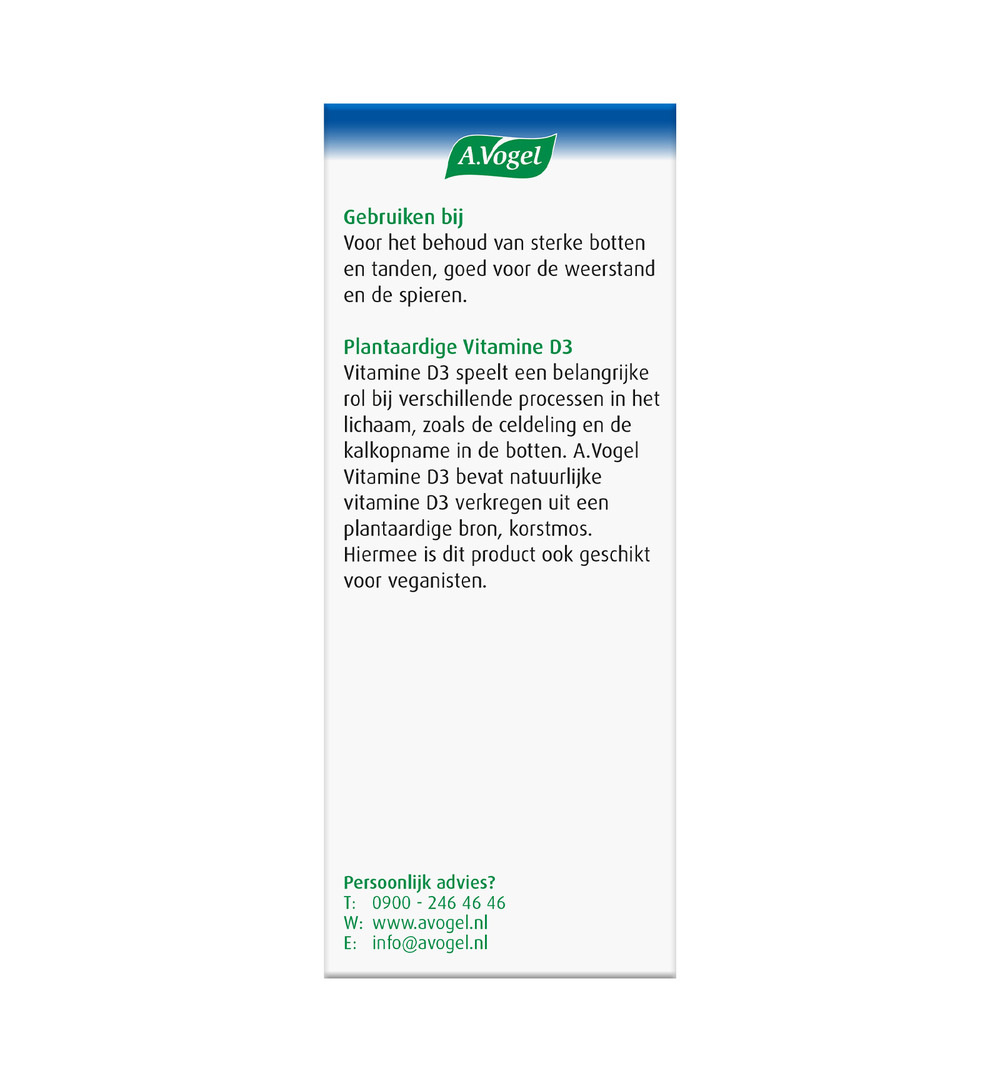 A.Vogel Vitamine D3 10ug (100 tabletten)