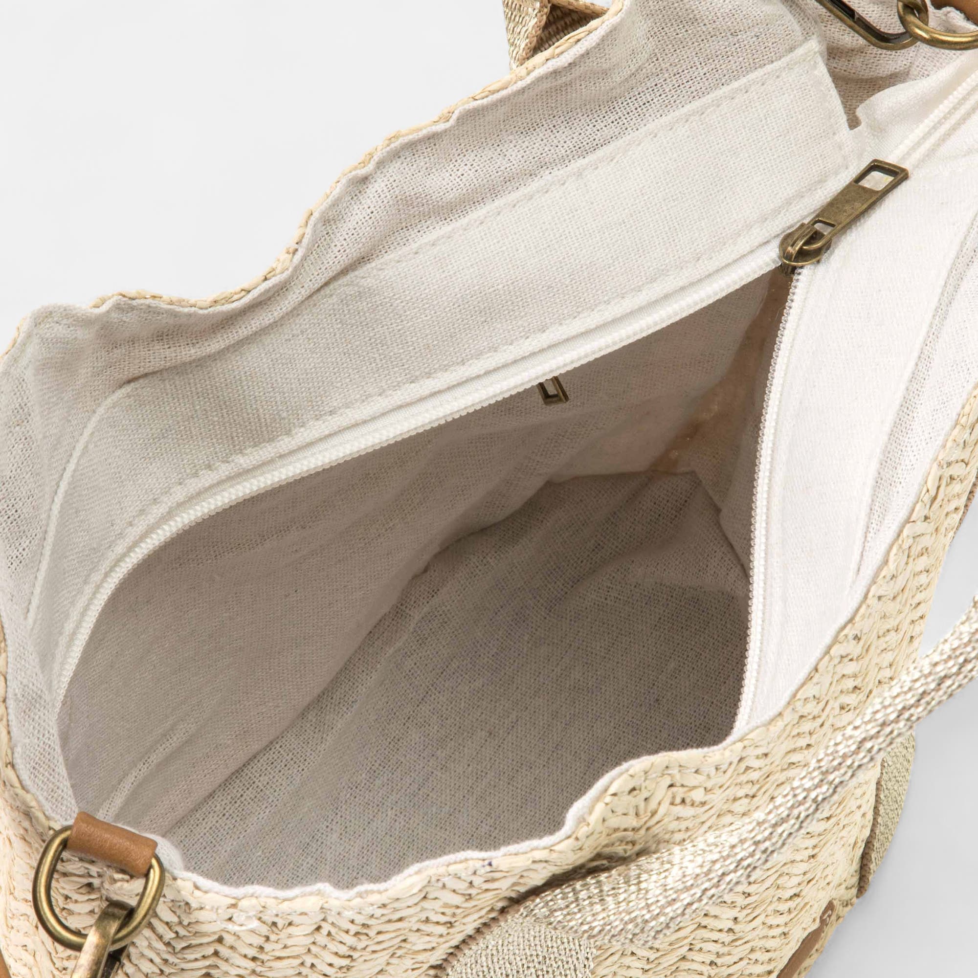 Sac bandoulière beige