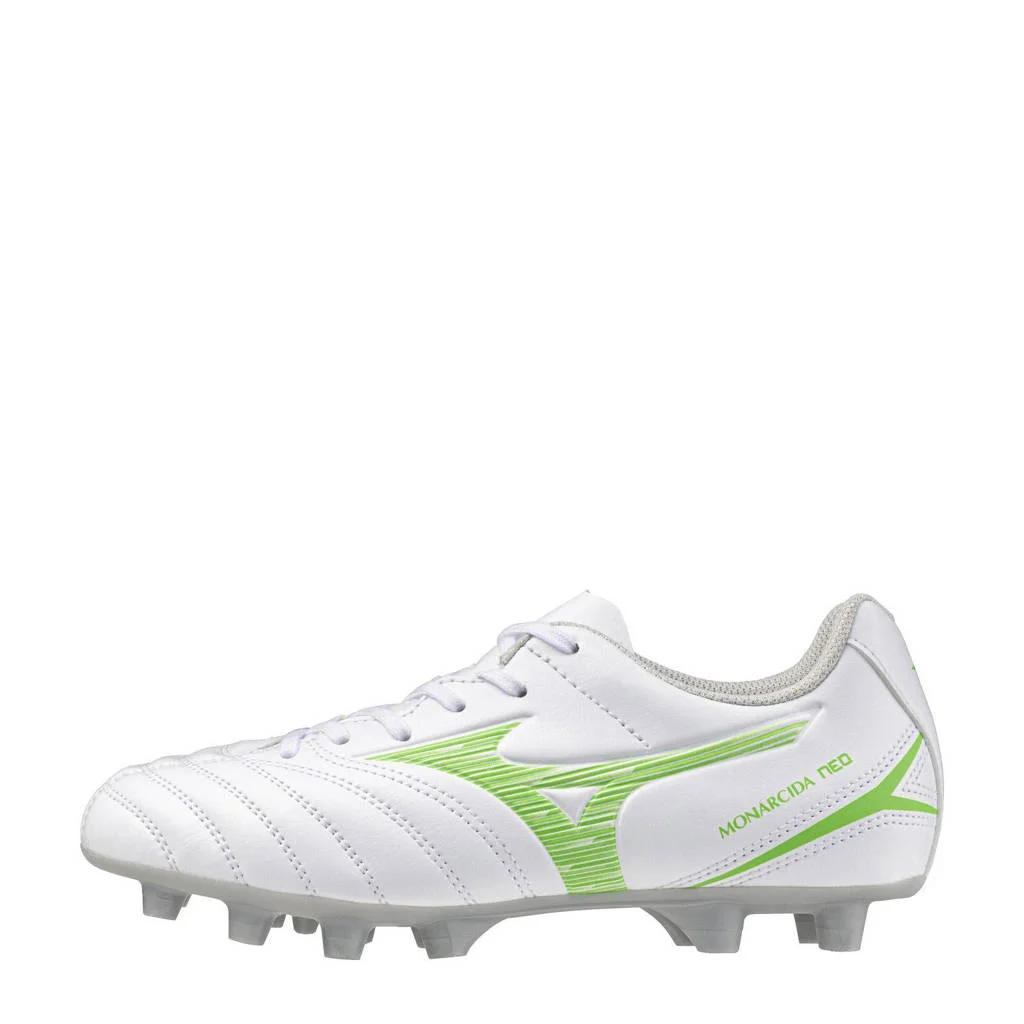 Mizuno Monarcida Neo 3 Sel MDJunior voetbalschoenen wit/neongroen