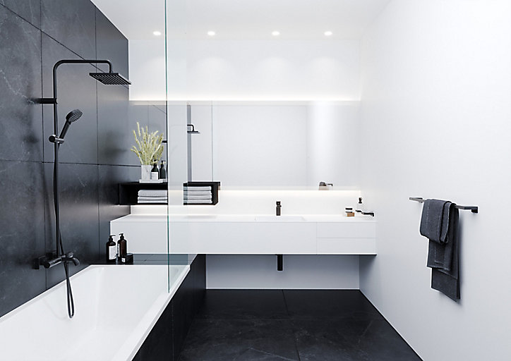 Mitigeur de lavabo 100 hansgrohe Vernis Shape noir mat