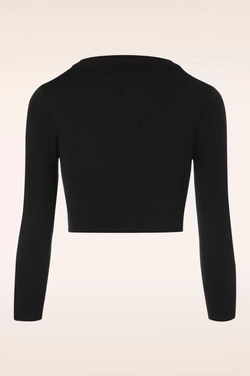 Mak Sweater Shela cropped vest in zwart