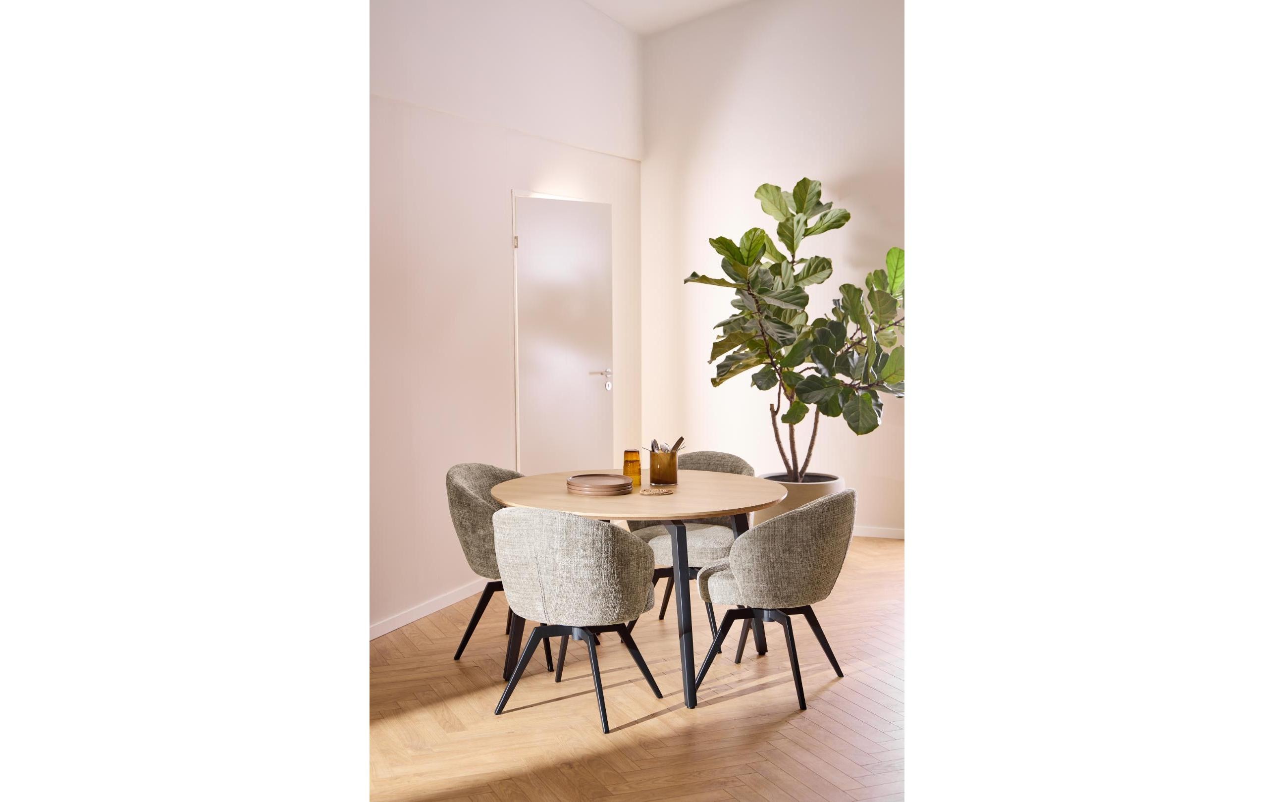 Stuhl Darlene 1 Stück, Grau<br>Eleganter Esszimmerstuhl mit bequemem Sitz
