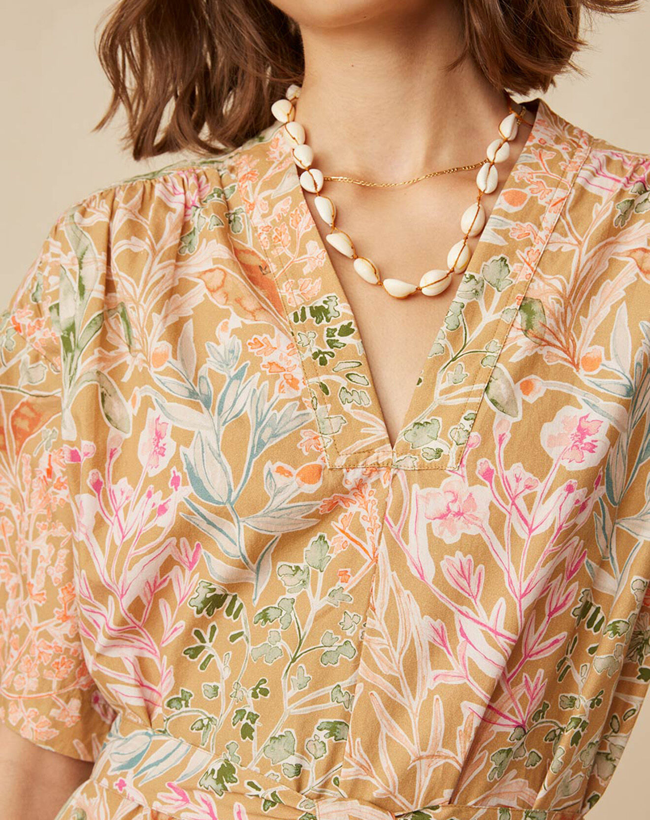 Harris Wilson Robe en Popeline Erminio imprimée garrigue multicolore