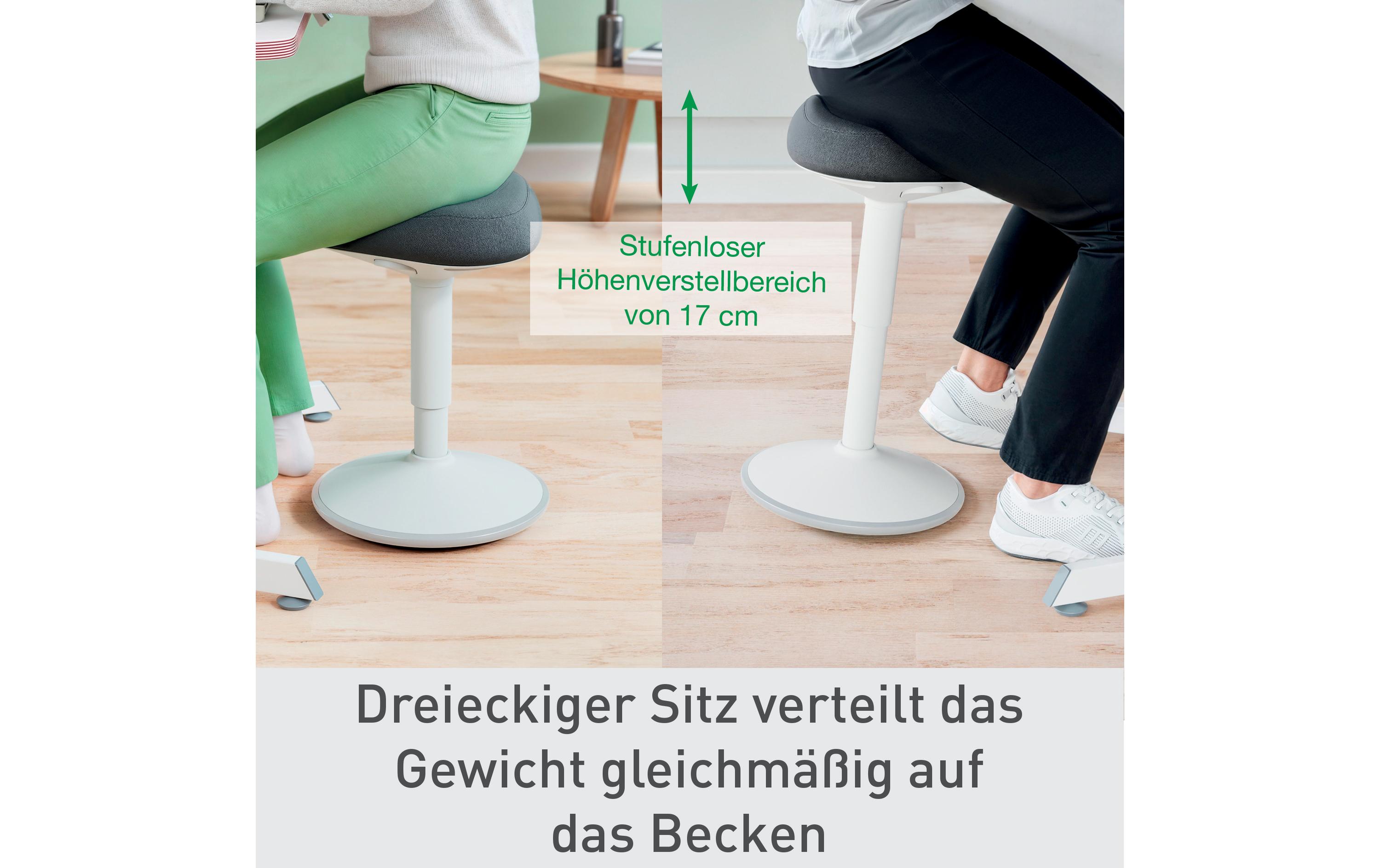 Ergo Active Sitzhocker Hellgrau<br>Ergonomischer Hocker