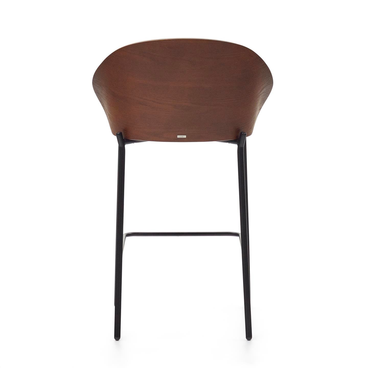Kave Home Barhocker EAMY Chenille braun/schwarz