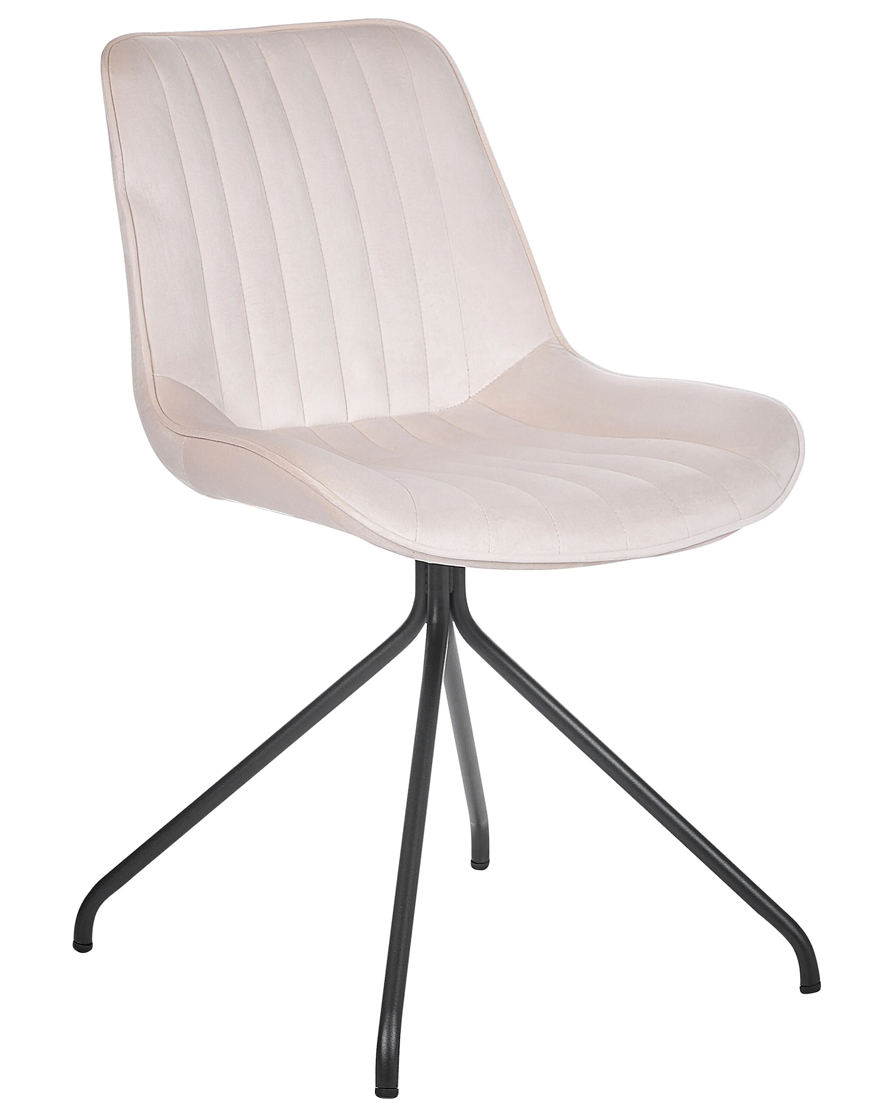 Set van 2 eetkamerstoelen NAVASOTA Fluweel Beige
