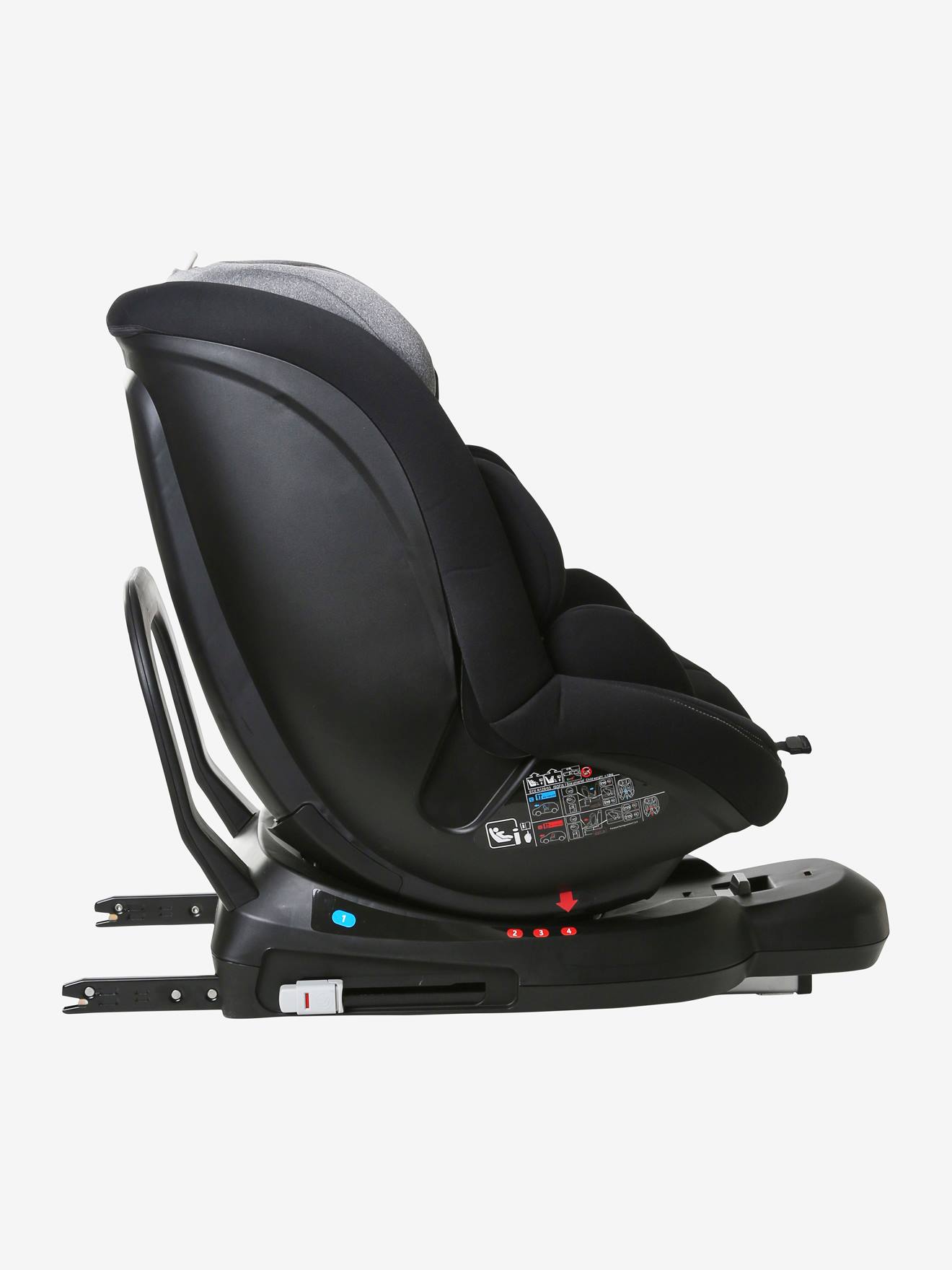 Cadeira auto giratória Isofix VERTBAUDET i-Size Spiro Grupo 0+/1, preta
