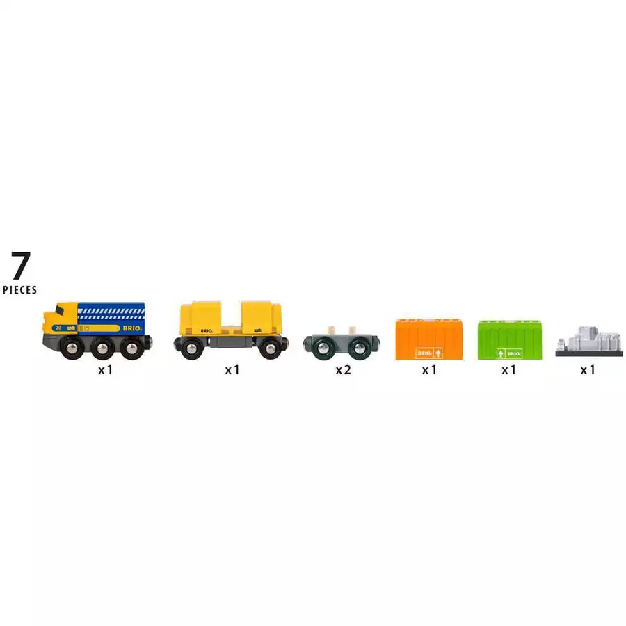Brio Güterzug mit drei Waggons bunt