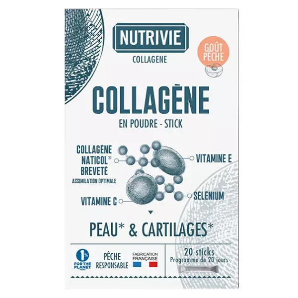 Kit de viagem com 20 sachês de colágeno Nutrivie