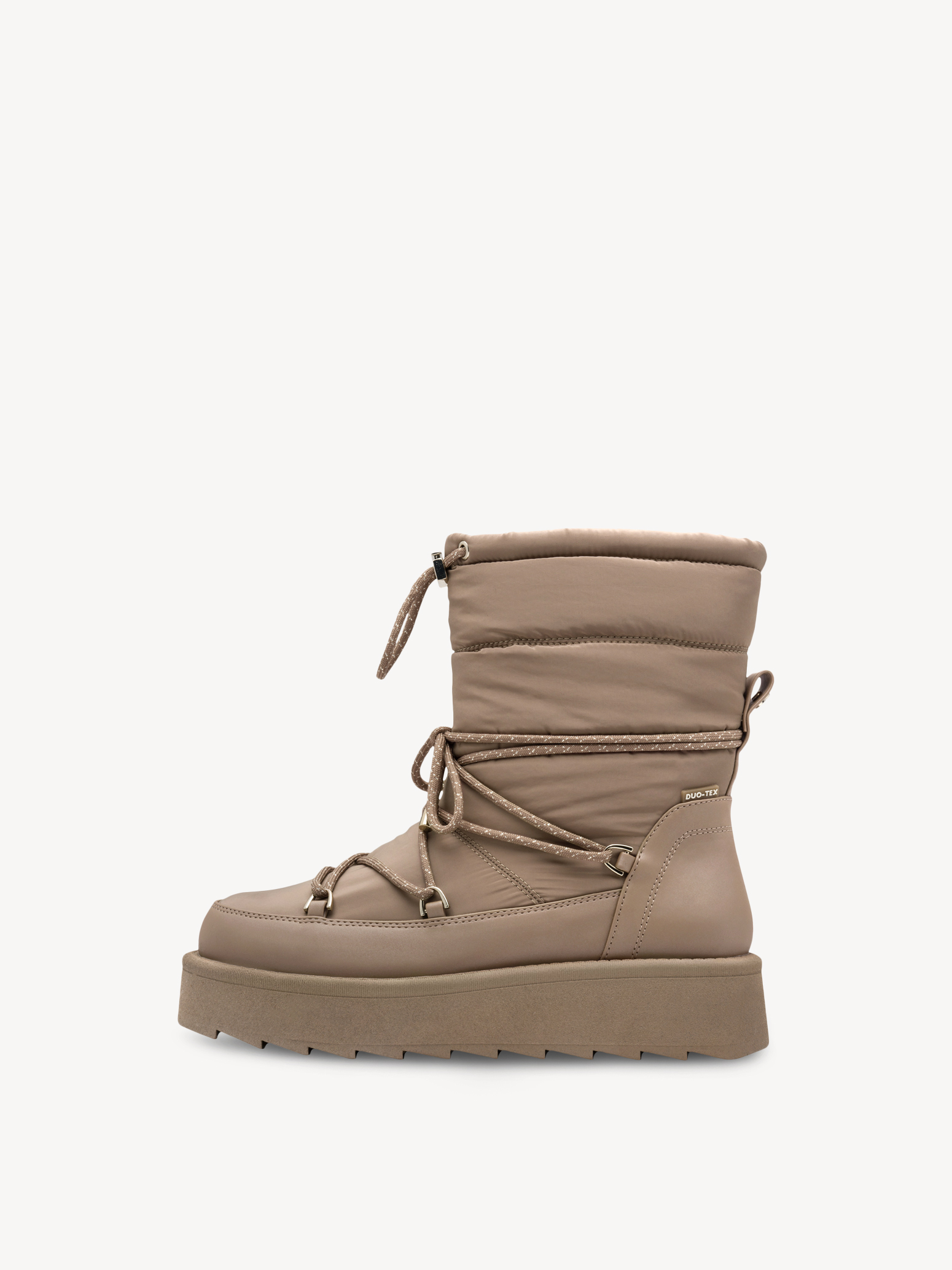 Enkellaarsje - beige warme voering