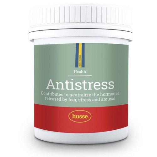 Suplemento alimentar antiestresse Husse para cães e gatos.