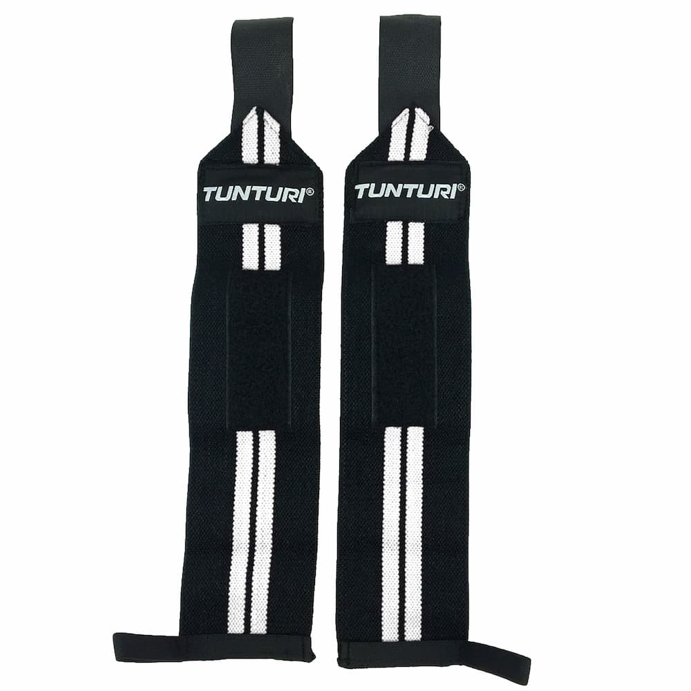 TUNTURI Wrist Wraps Noir et Blanc (la paire)