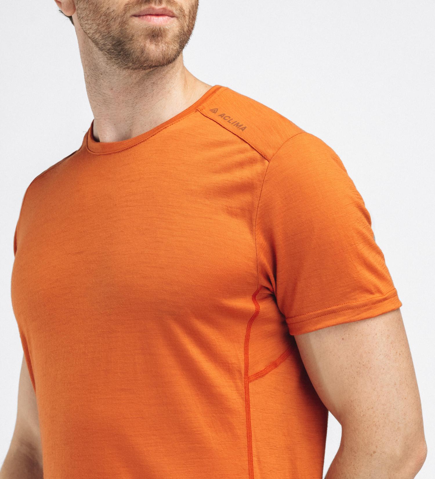Aclima LightWool 140 Trail Tee Apricot Orange