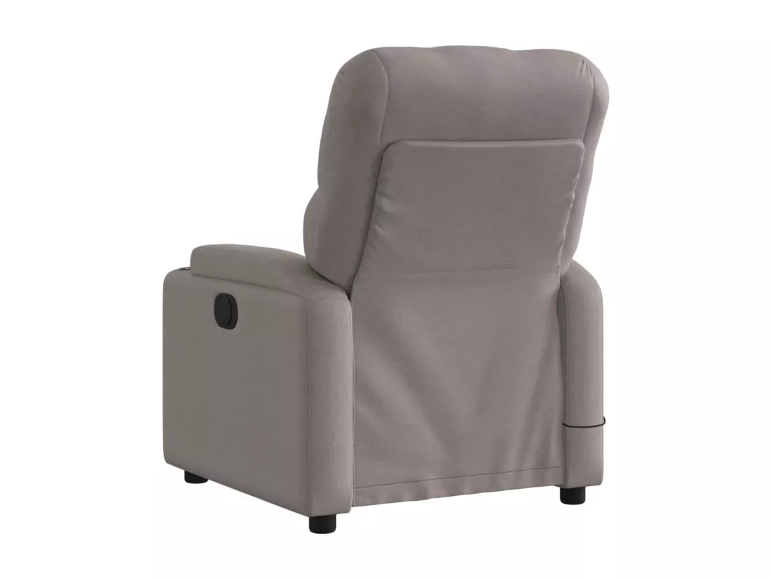 Fauteuil massant inclinable électrique Taupe Tissu
