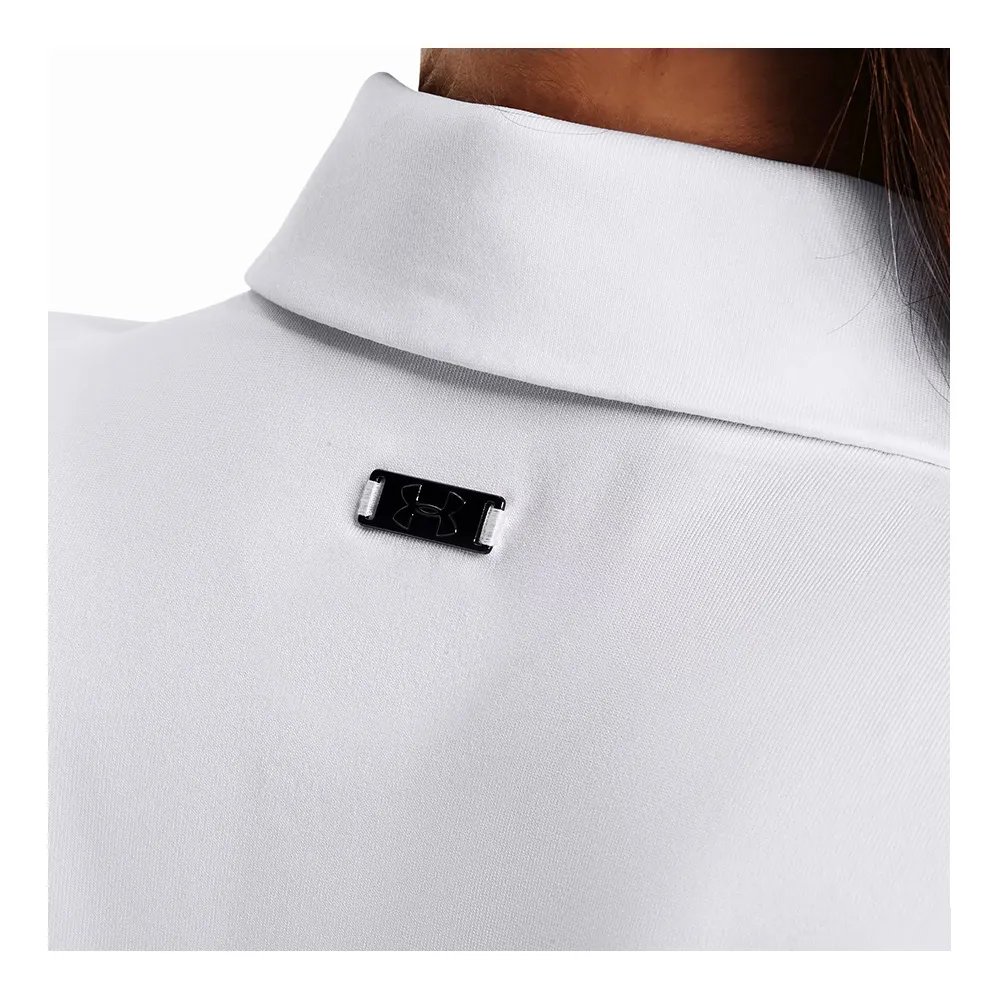 Under Armour UA PLAYOFF - Polo Femme white/halo gray/metallic silver