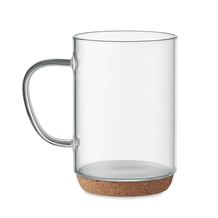 GiftRetail MO6470 - LISBO Tasse en verre base en liège