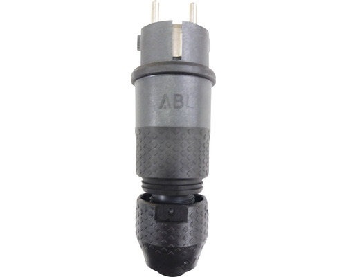 ABL 1529100 Professionele geaarde stekker IP54 met dubbel aardingssysteem Zwart