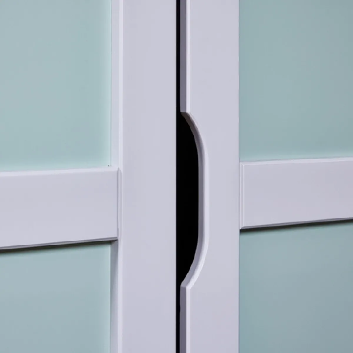 MES Armoire Greedy - Gris clair/Vert d'eau