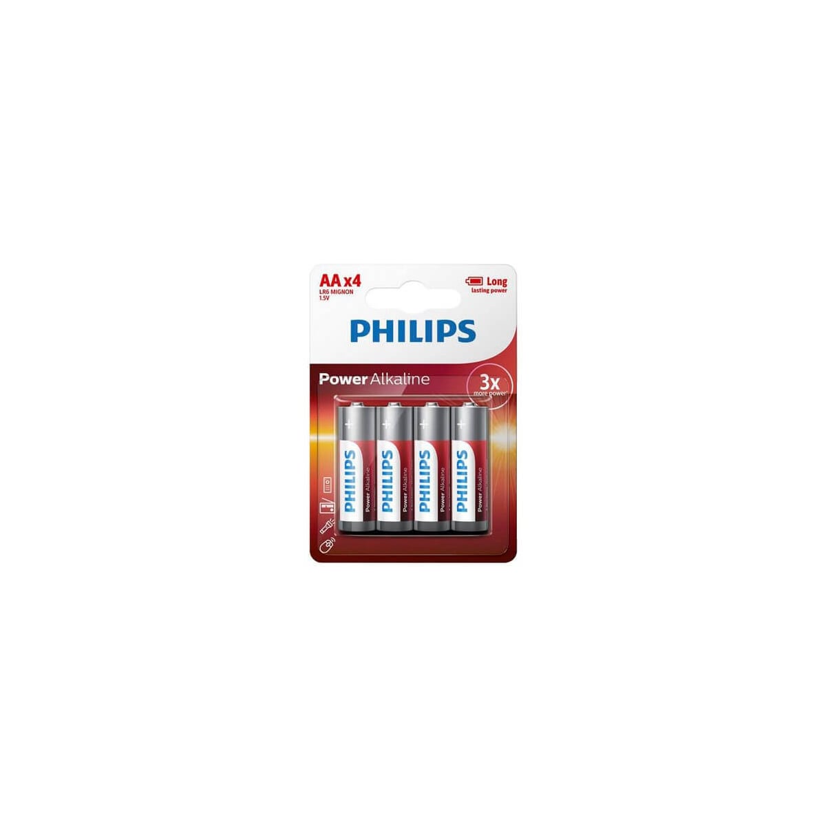 PHILIPS Batteri Alkaliske LR6/AA 4-pack