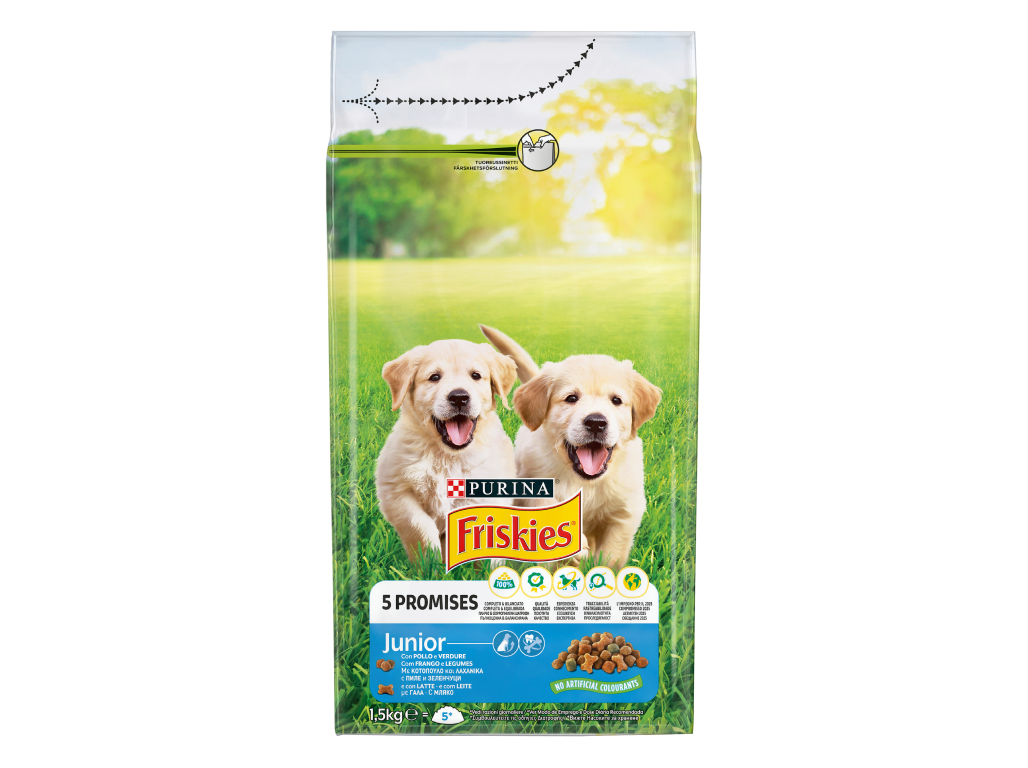 RAÇÃO PARA CÃO FRISKIES JÚNIOR COM FRANGO 1.5KG