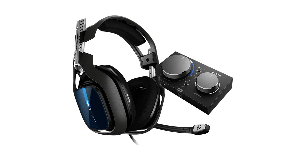 ASTRO GamingA40 TR headset + MixAmp Pro TR over-ear gaming headset  (Zwart/blauw, Pc, Mac, PlayStation 3, Playstation 4)