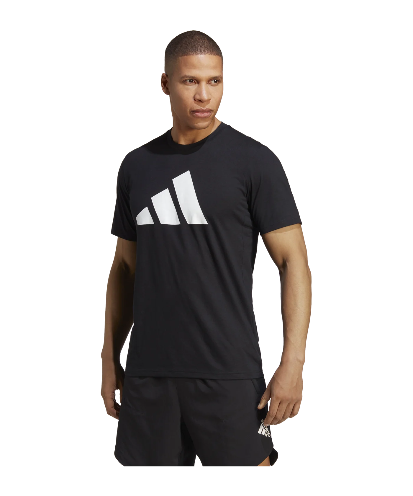 adidas Train Essentials Feelready Logo Training Tee Black