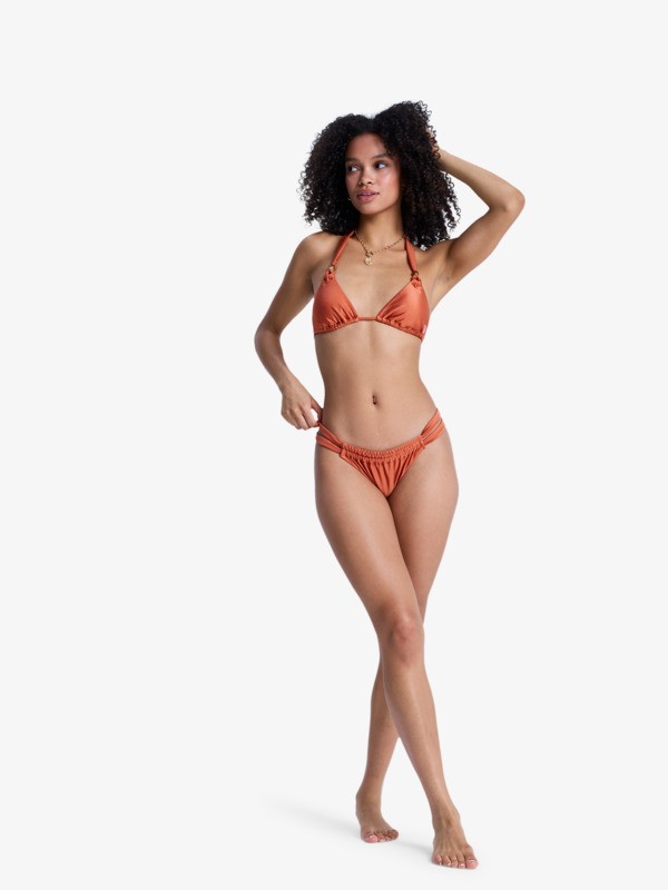 Beachside Bohemia Tiki Tri Haut de bikini triangle Orange Femme