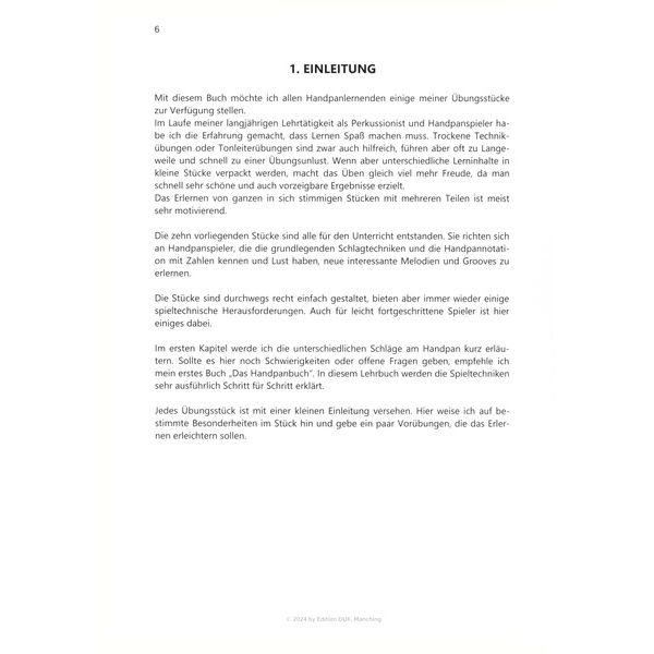 Edition Dux Übungsstücke for Handpan