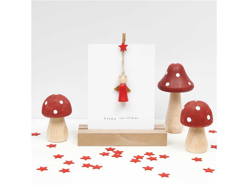 Rico Design Weihnachtsdeko Stern 8 Stück, Rot Dekoklammer