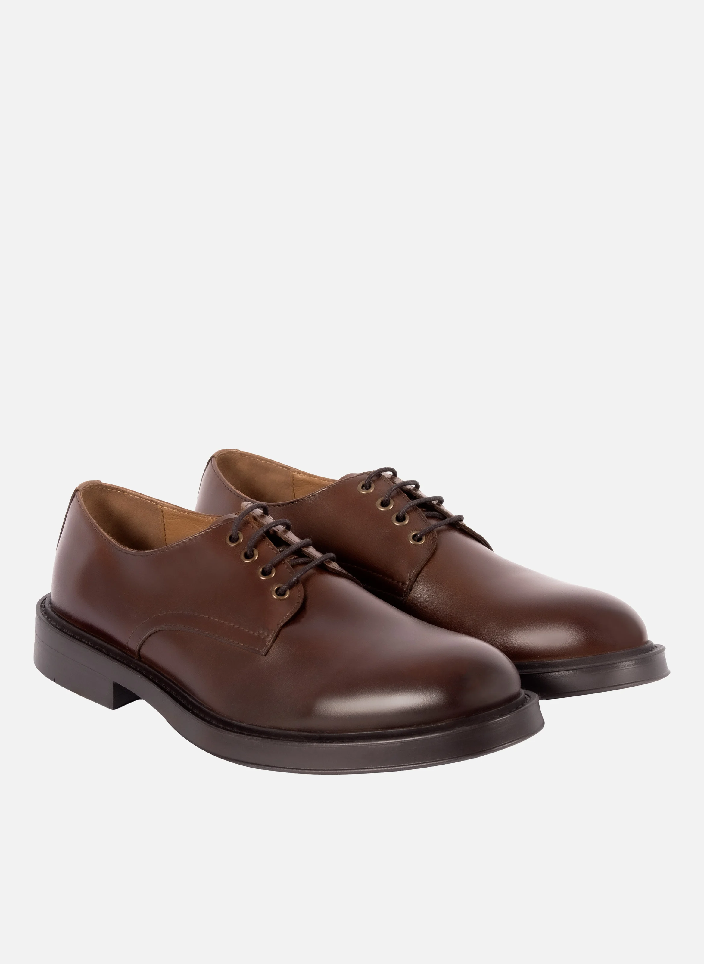 Derbies gomme cuir | Marron