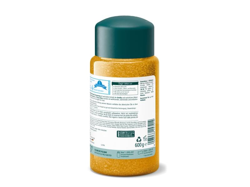 Kneipp Badesalz Muskelentspannung Arnika 600 g Natürlicher Badezusatz mit ätherischen Ölen