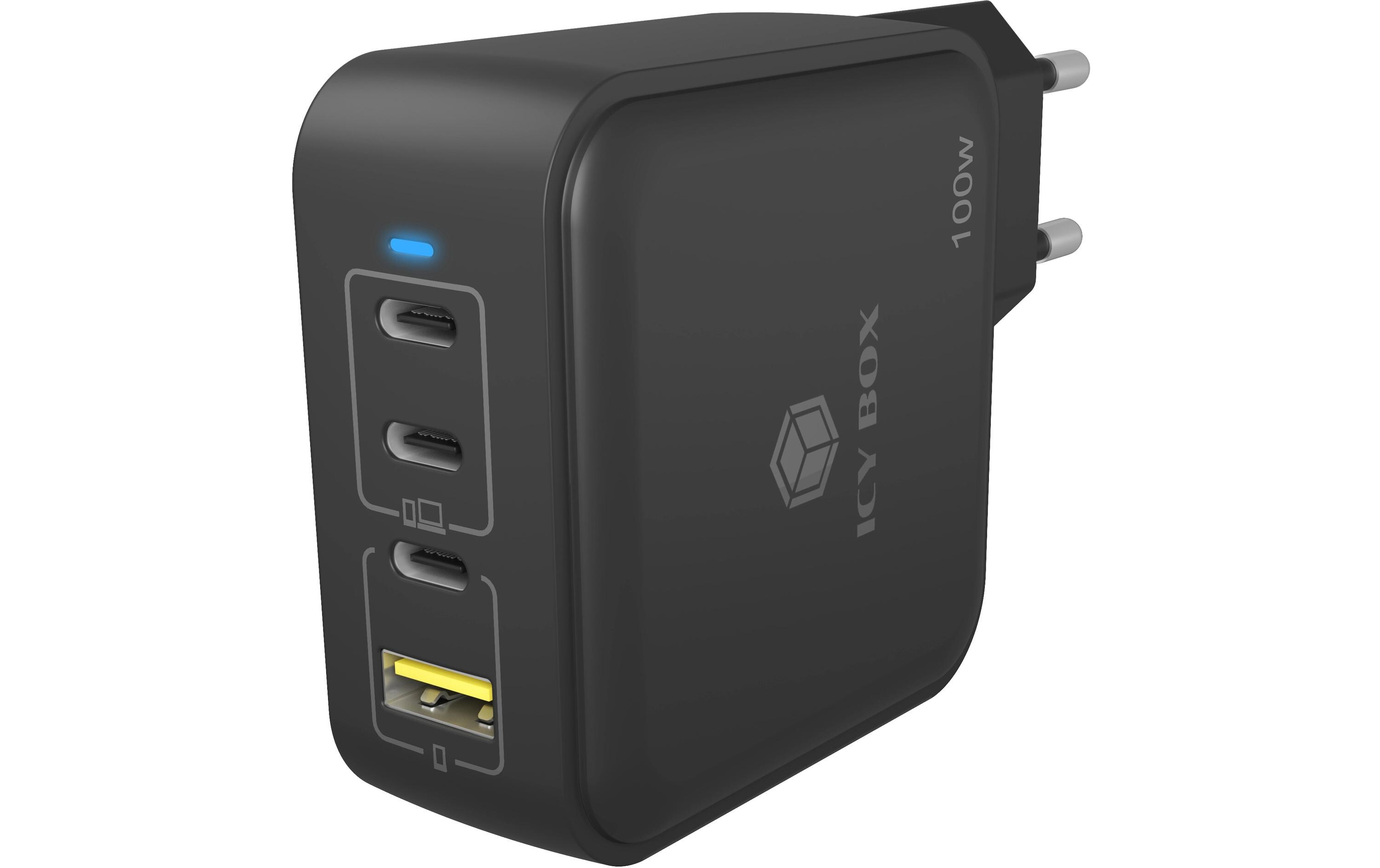 USB-Wandladegerät IB-PS1040-PDGaN Wandladegerät mit 100 W Power Delivery und Schnellladefunktion