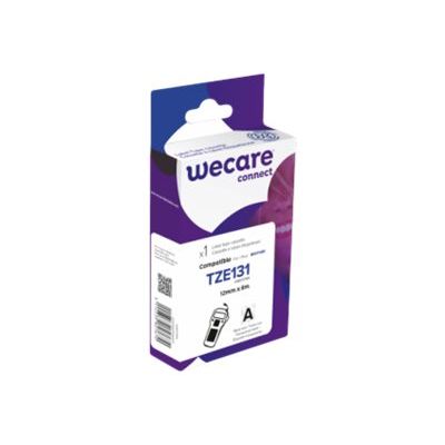 Wecare ruban d'étiquette compatible Brother TZE131 - 1 rouleau (1,2 cm x 8 m) - fond transparent écriture noire