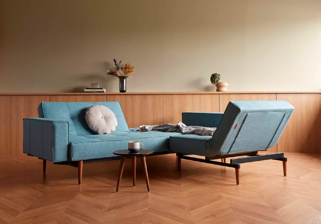 Schlafsofa mit Armlehnen Splitback Styletto dunkel