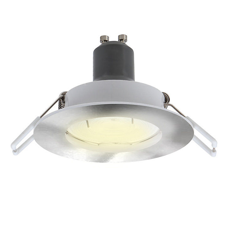 Lot 3 spots à encastrer LED GU10 Ø8,5cm IP20 230lm 35W 3W Blanc chaud Argent
