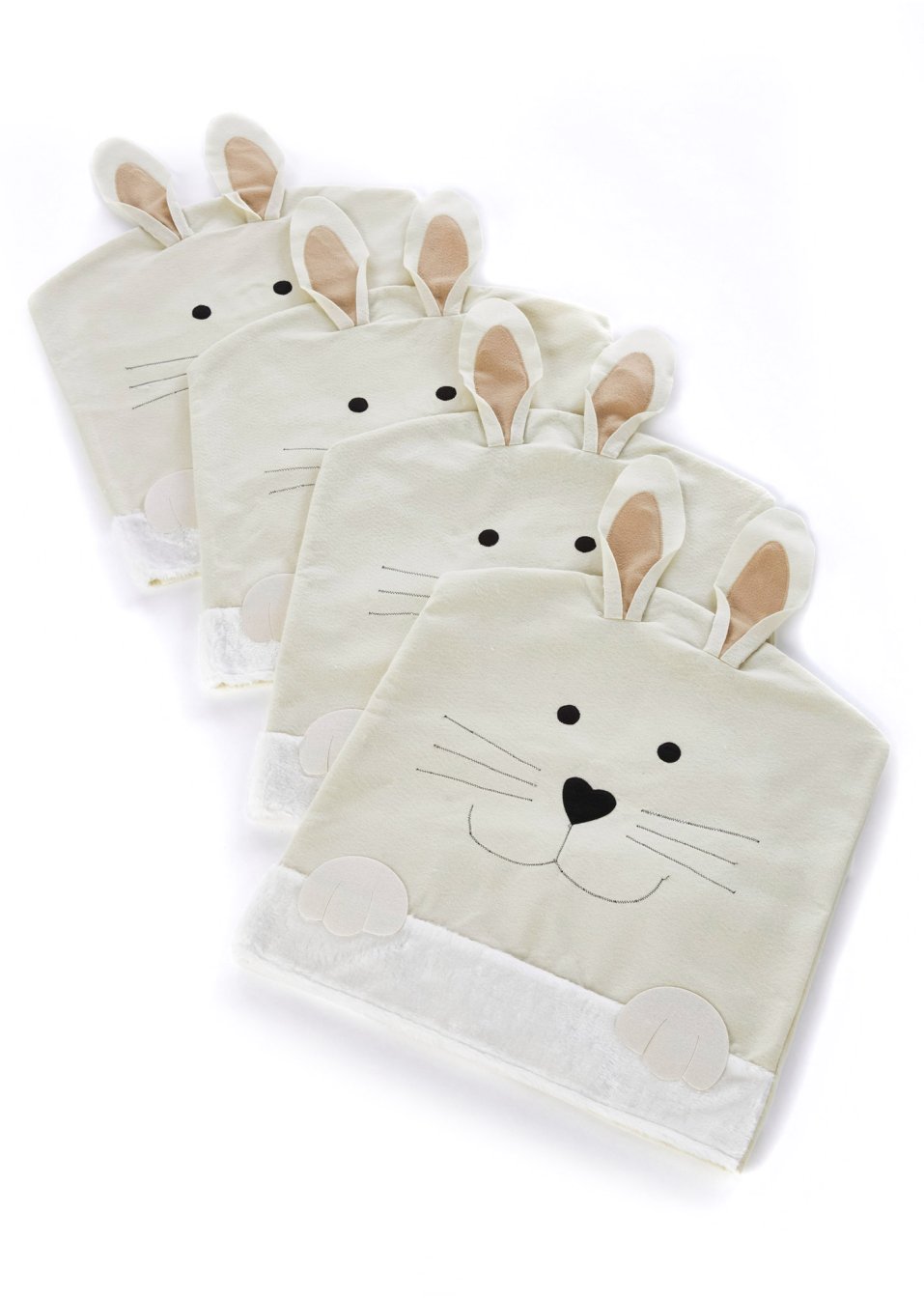 Lot de 4 housses de chaise en forme de lapin