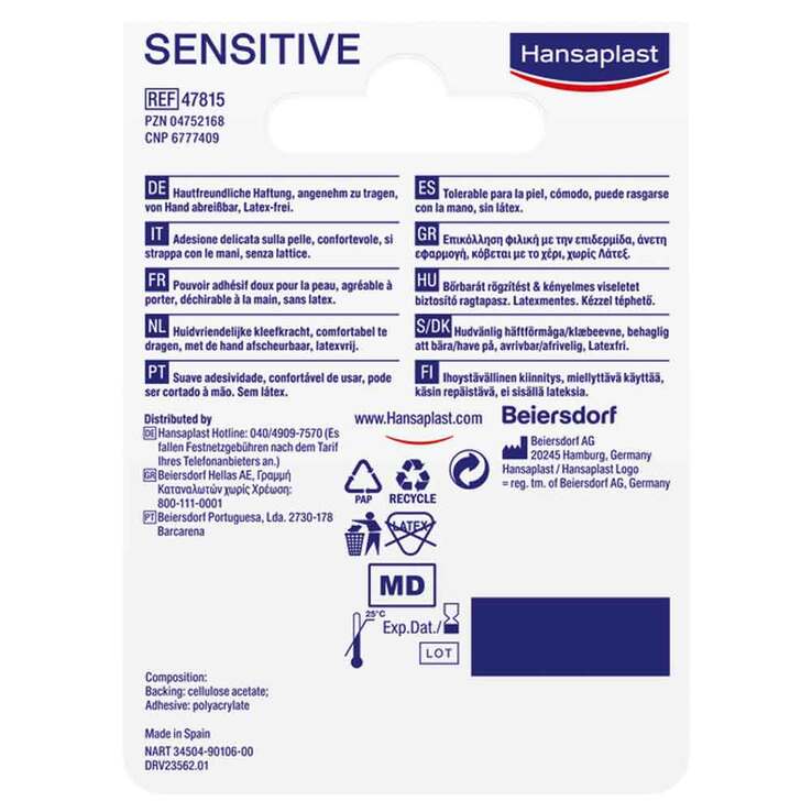Hansaplast Fixierpflaster sensitive 5mx1,25cm, 1 St