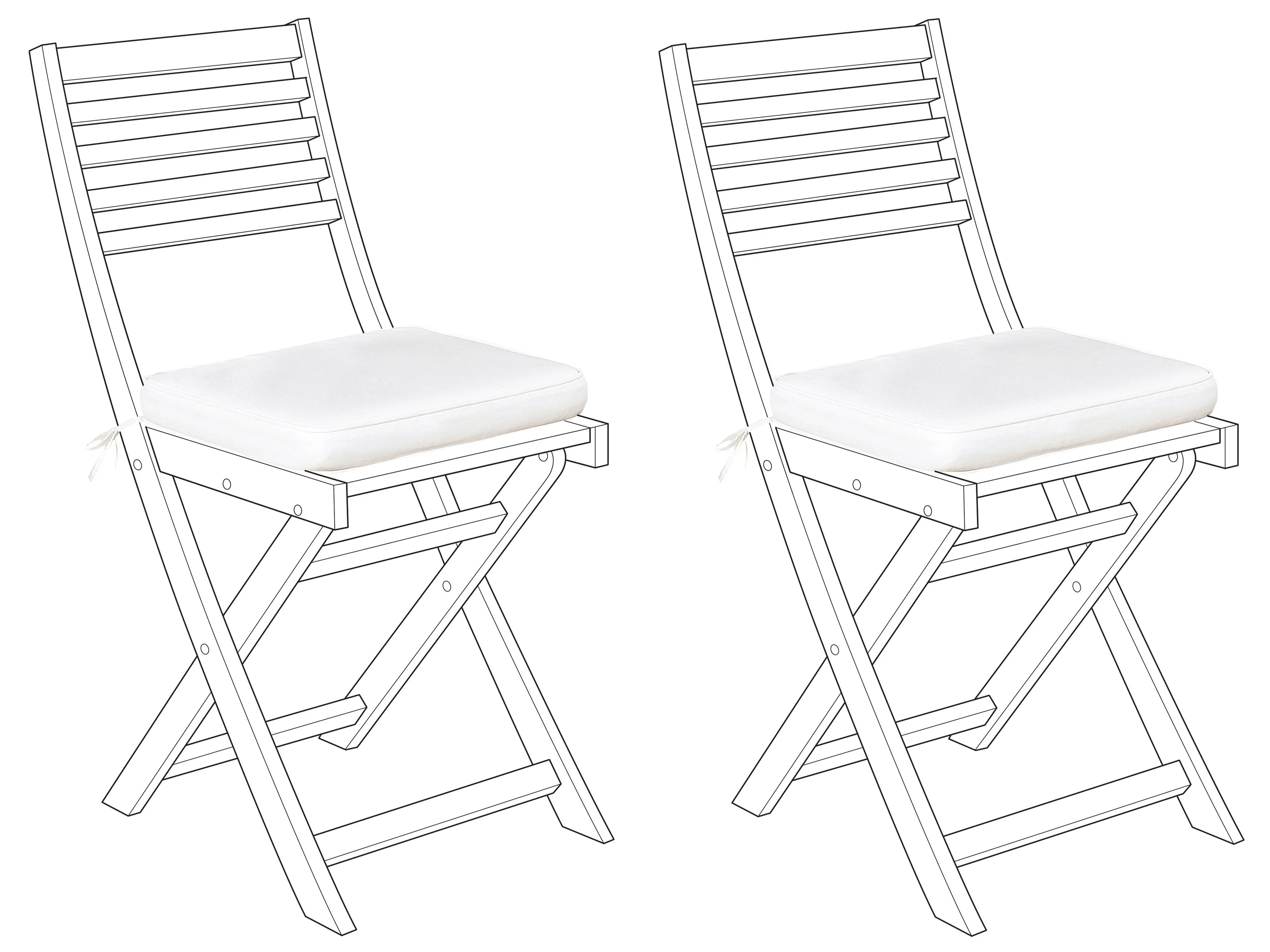 Set van 2 tuinzitkussens FIJI 29 x 38 cm Gebroken wit