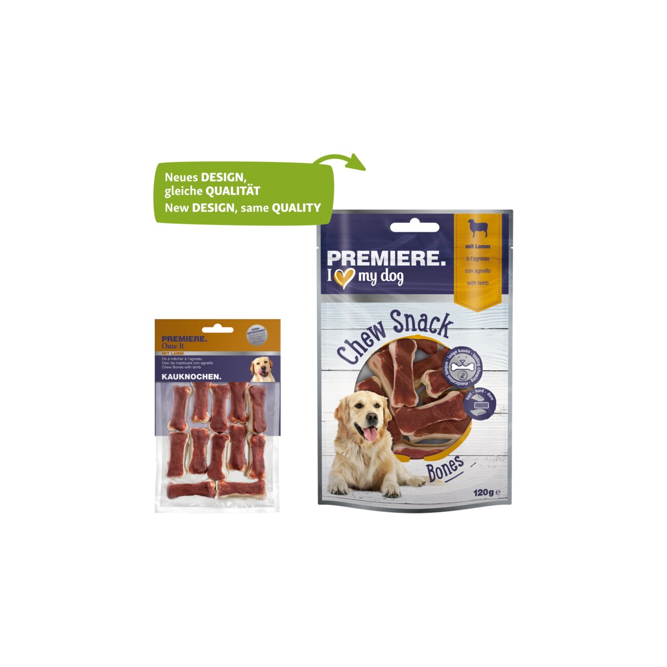 PREMIERE Kauknochen mit Lamm 12 Stück, 120 g