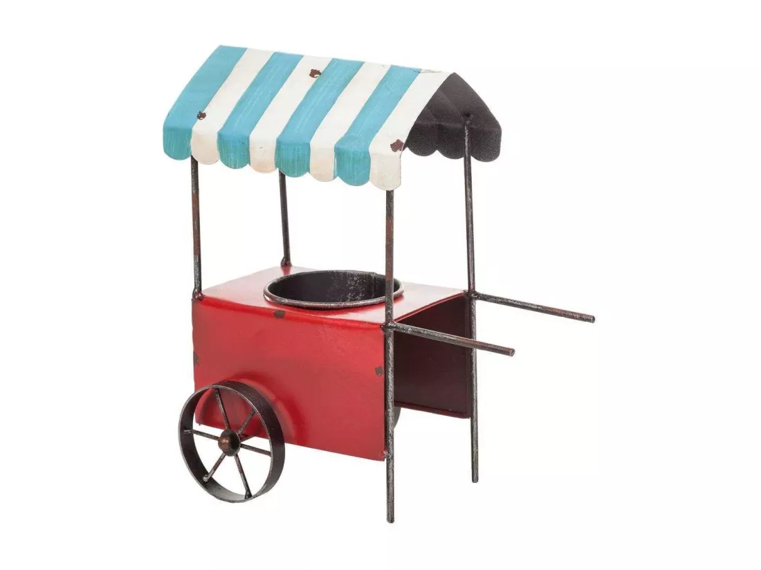 Chariot porte-plantes en métal 24,5x15x28,5h