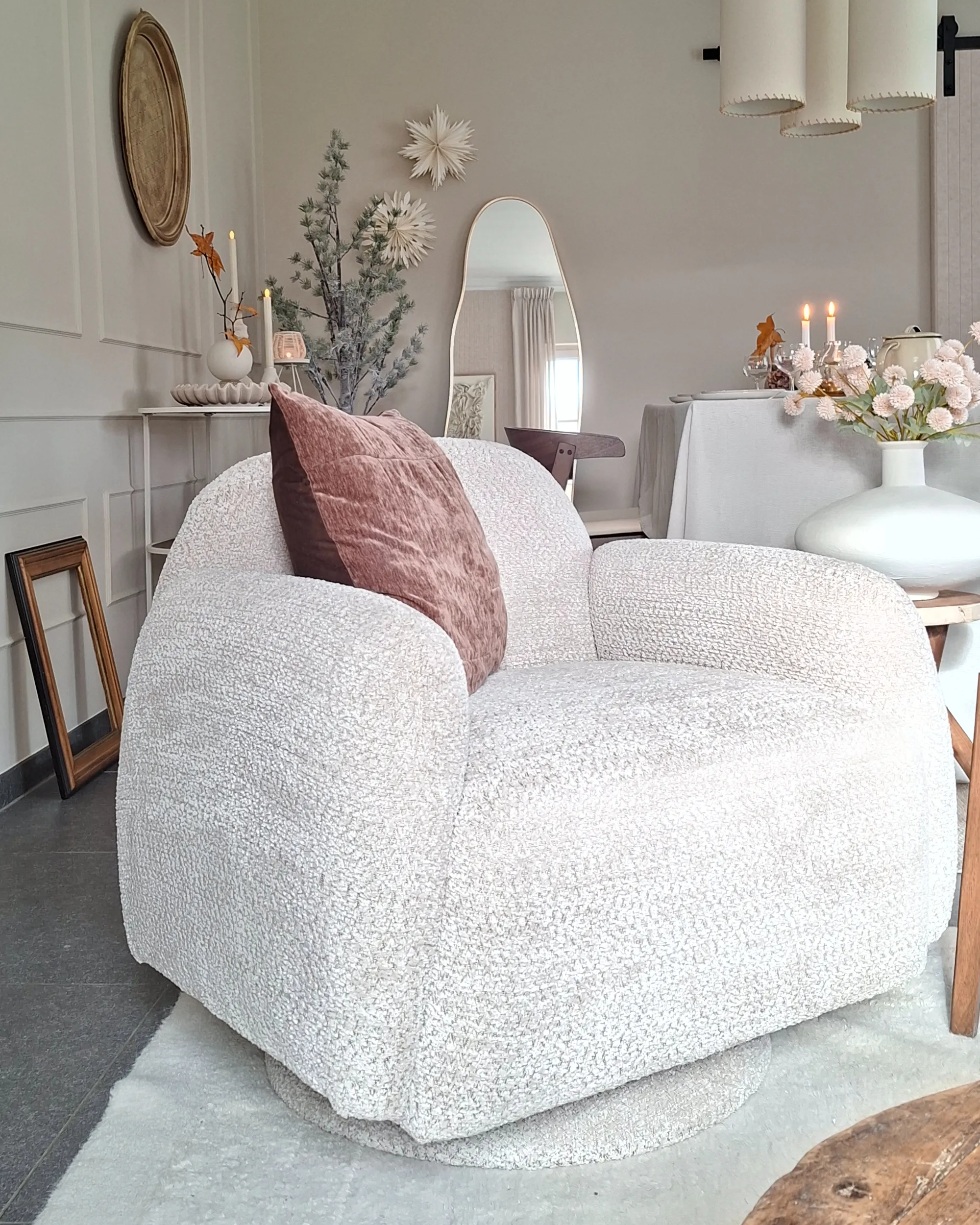 Draaifauteuil AAPUA Stof Beige