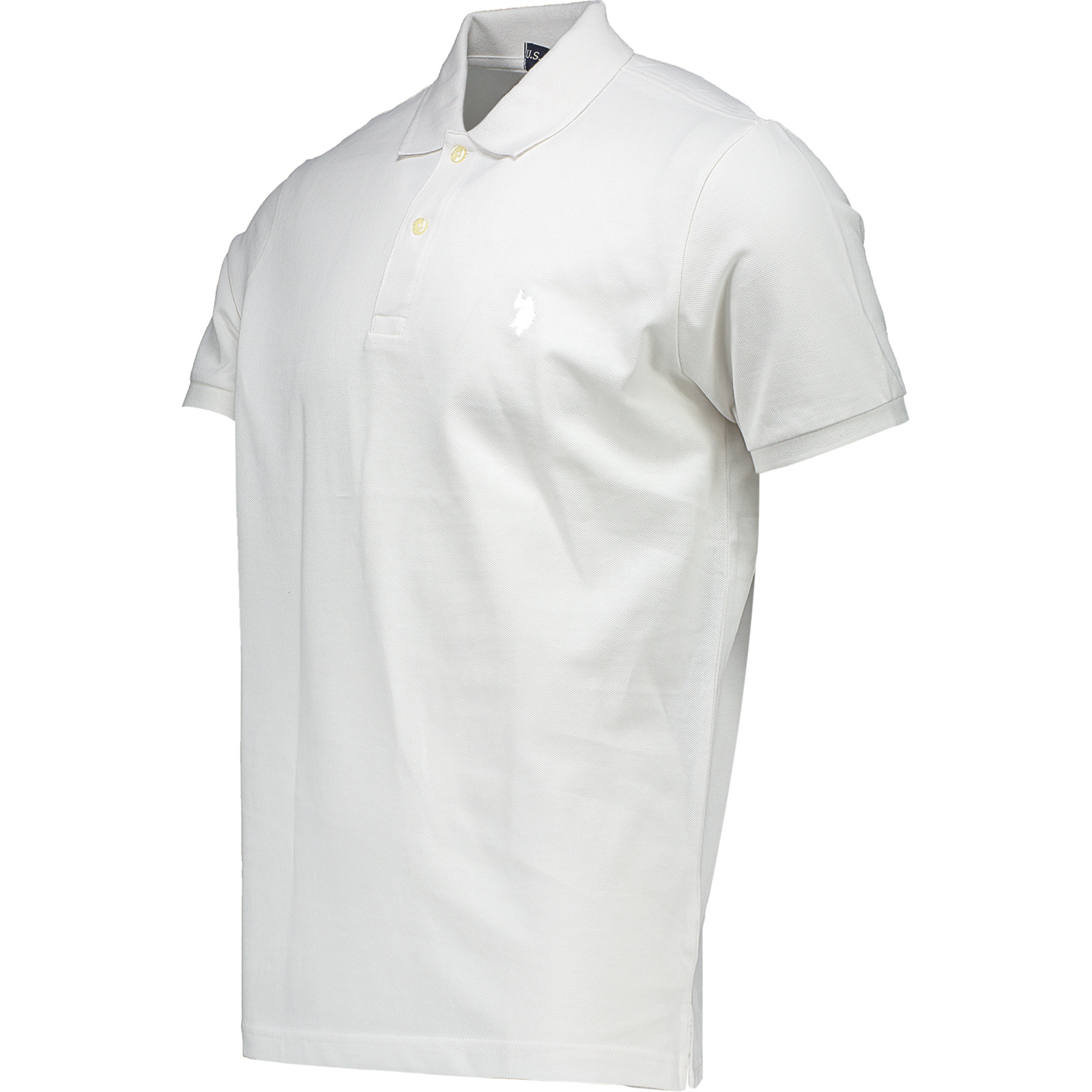 U.S. Polo Assn. Herren-Poloshirt uni Pique L, weiss