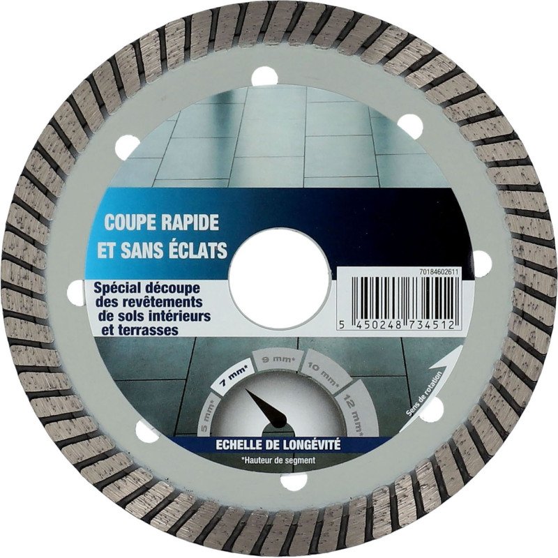Disque diamant Norton grès cérame Ø 125 x 22,23 mm