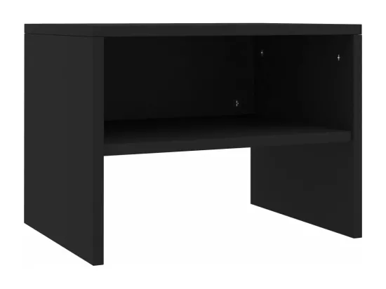 Table de chevet Noir 40 x 30 x30 cm Aggloméré