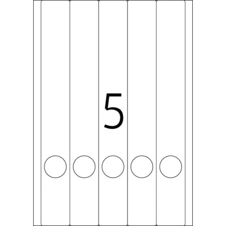 HERMA Ordneretiketten A4, 38 x 297 mm, weiß, blickdicht, permanent haftend, für schmale Ordner (lang)