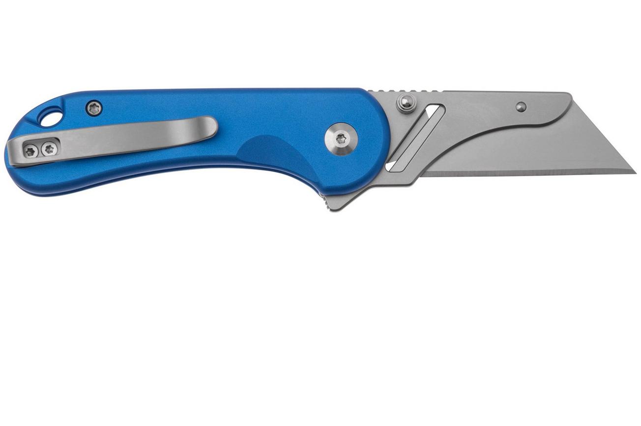 Civivi Elementum Utility C23039B-2 Blue Aluminum, Stonewashed Blade Holder, Plain 6Cr Blade utility zakmes