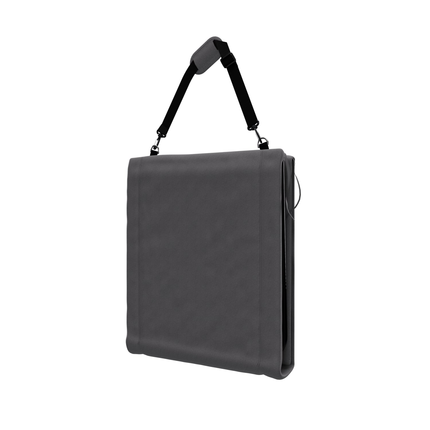 24MOVE® Strandmatte 1er Set klappbar mit Rückenlehne, Strandliege mit Gurt, tragbar für Strand und Garten, Liegematte grau