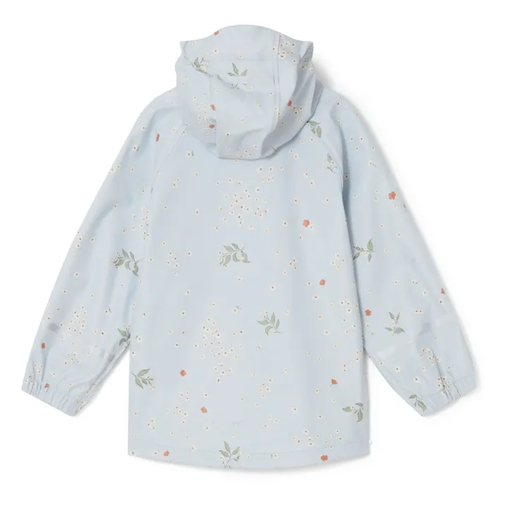 garbo&friends Veste Imperméable Fleurie | Bleu ciel