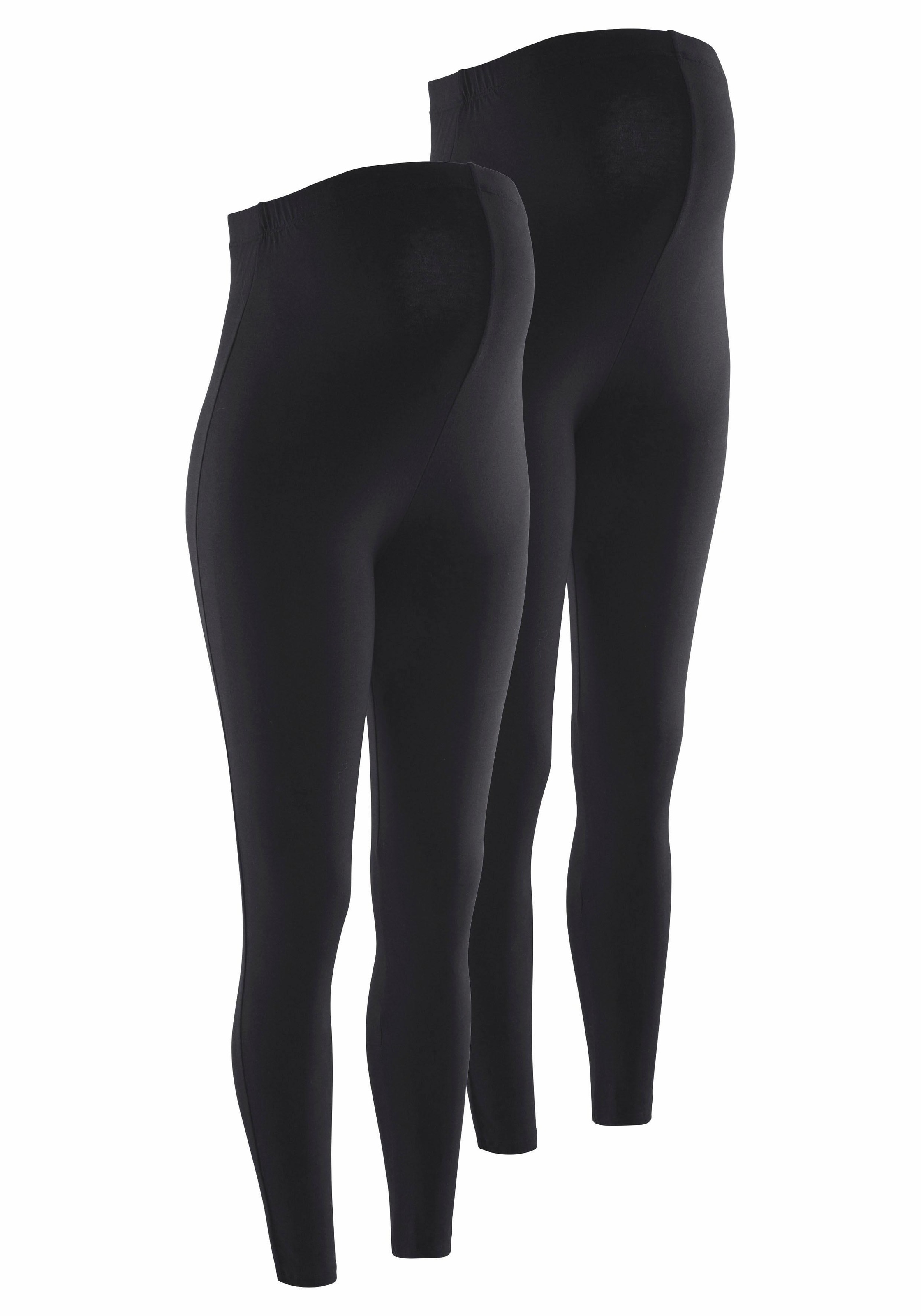 Neun Monate Umstandsleggings », 2er Pack Capri Hosen für Schwangerschaft und Stillzeit«  , in Caprilänge